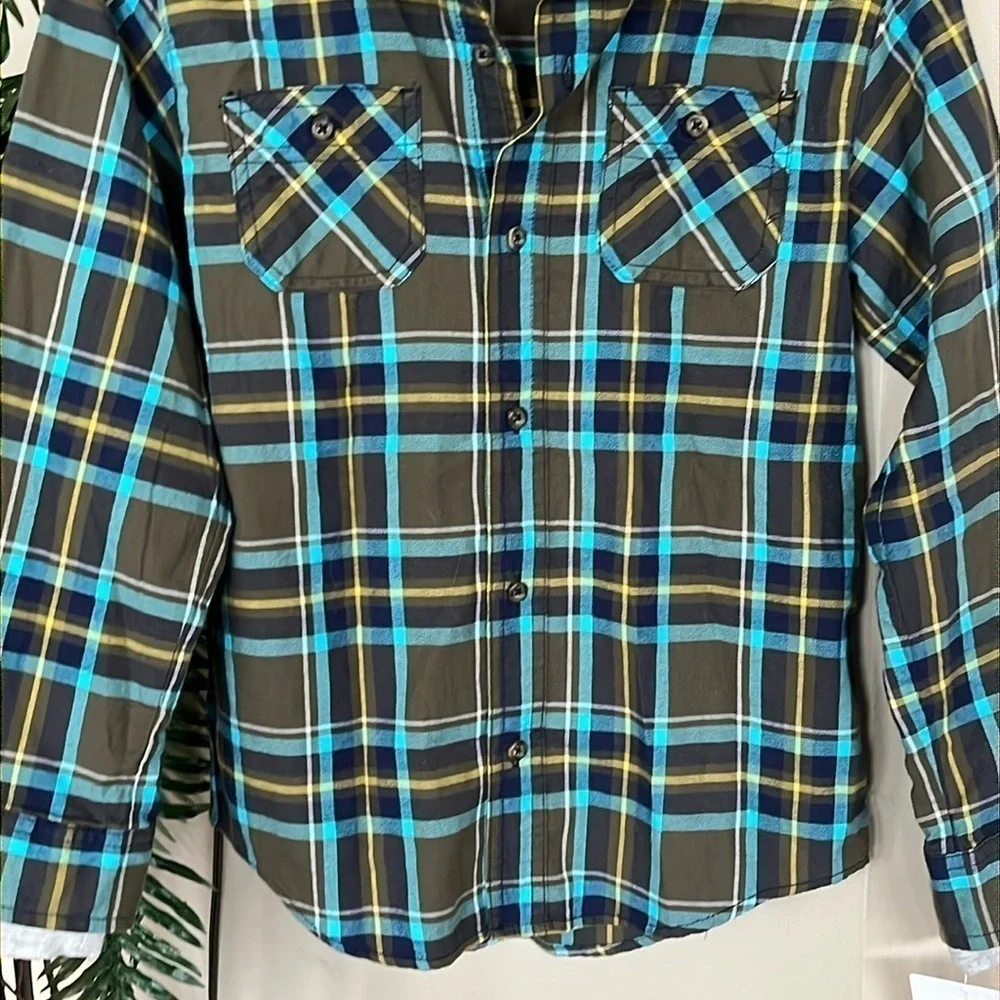 Brand New Carter’s Plaid Button Down Shirt Hooded Casual Cotton